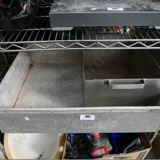 stainless steel and galvanised tray