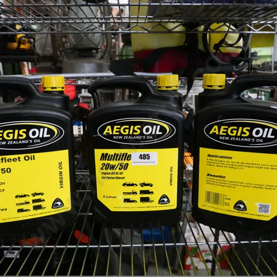 3 bottles of engine oil