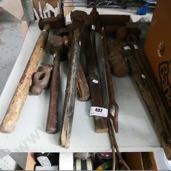 assorted blacksmith's tools