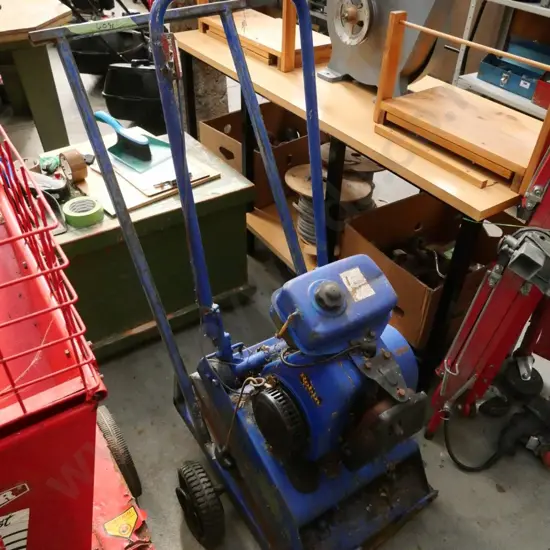 restorer's plate compactor on trolley as-is