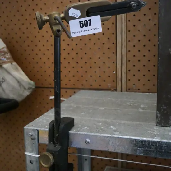 vintage brass fly tying clamp