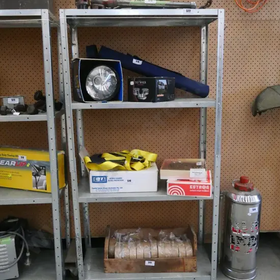 galvanised workshop shelves