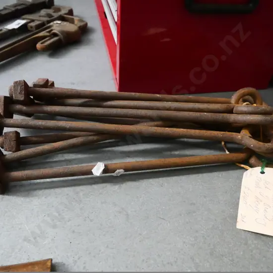 set of army branding irons