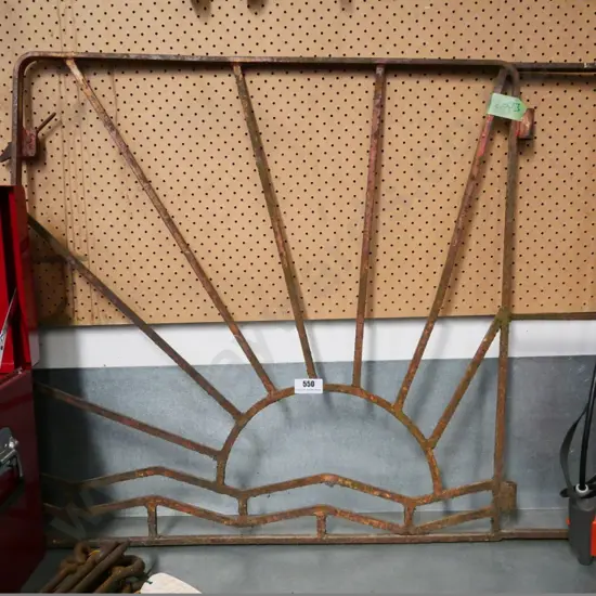 metal sunburst garden gate H-860 W-1060