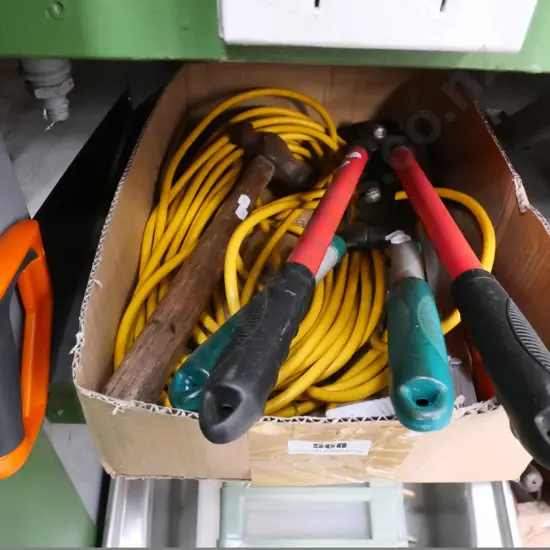 hand saw, extension cord, loppers, etc.