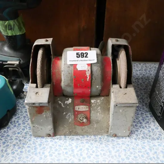 small vintage bench grinder
