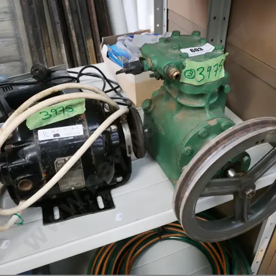 electric motor and a vintage pump