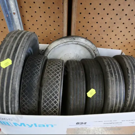 box of assorted wheels