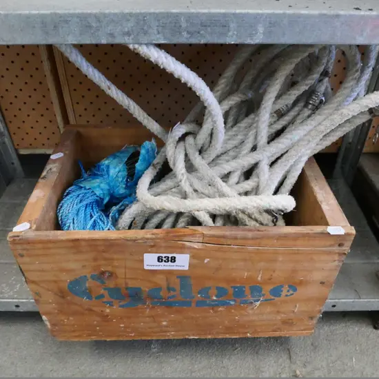 nail box containing rope etc.