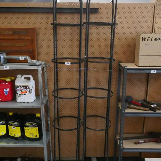 2 metal garden climbing plant frames