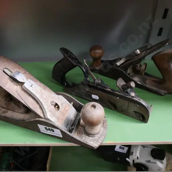 2 Stanley planes and a rebate plane