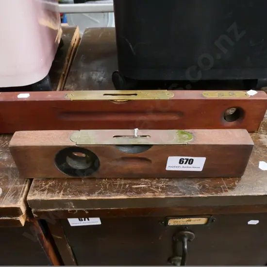 2 vintage spirit levels