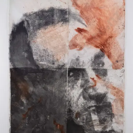 Ben Webb - framed mixed media - portrait- H-790 W-600