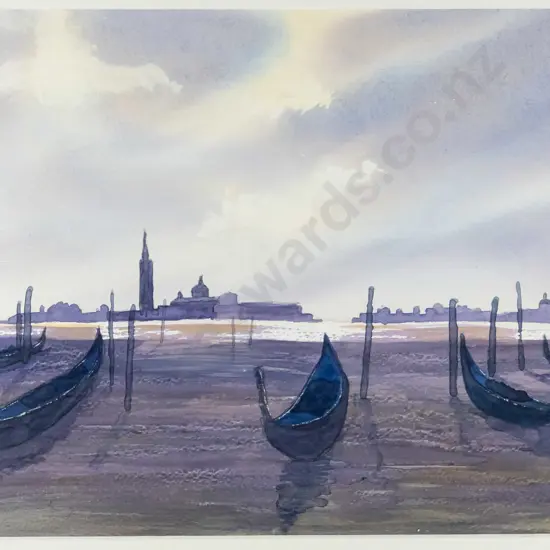 Ron Esplin 2017 - framed watercolour - "St Giorgio Maggiore Venice" H-270 W-380