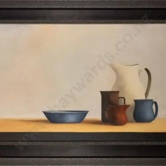 Peter McLaren '14 - framed oil - still life H-590 W-1200