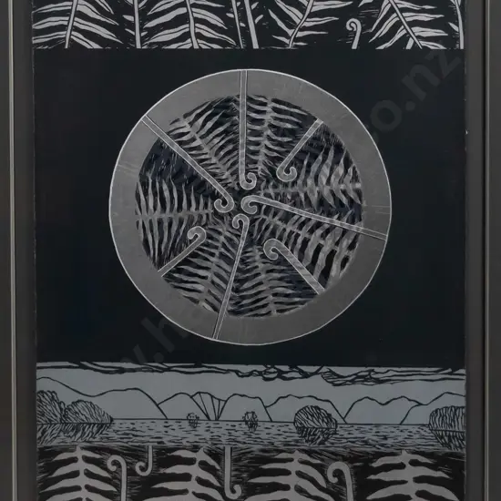 Marilynn Webb 04 - mixed media - "Manapouri (Manawapouri) the place of the sad heart .." H-790 W-560