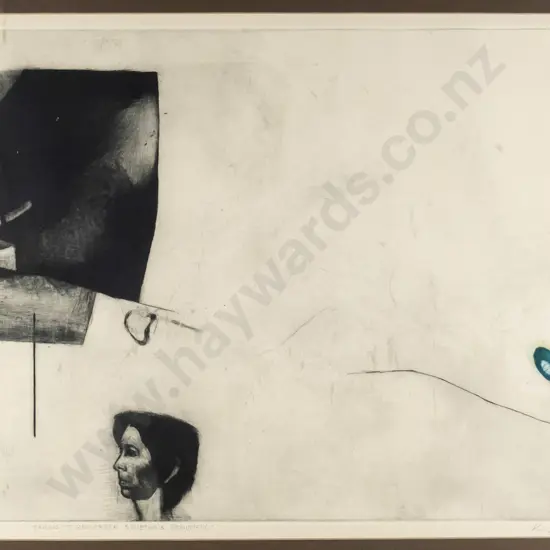 illegible signature '71 - framed limited edition print 20/20 "Trying to Remember Something Beautiful" H-320 W-460