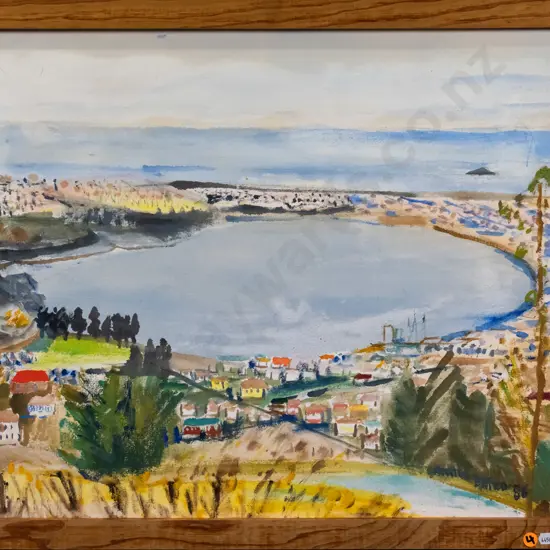 Annie Baird 1986 - framed oil on canvas - "From Pine Hill II"  H-490 W-630