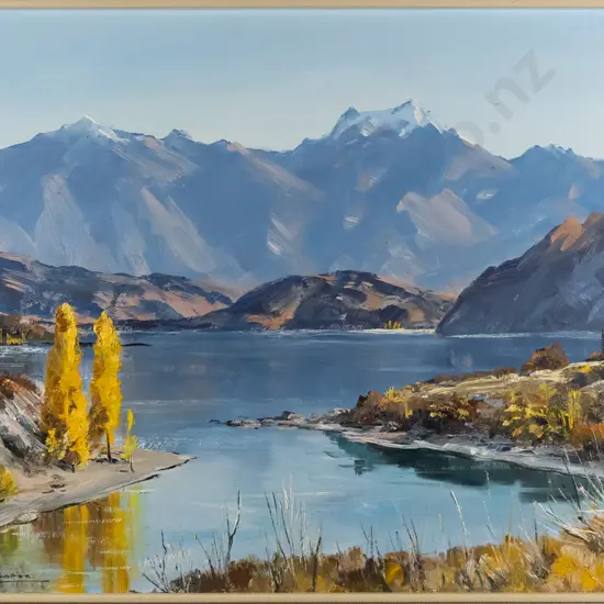 M Soper - framed oil - Lake Wanaka H-330 W-440
