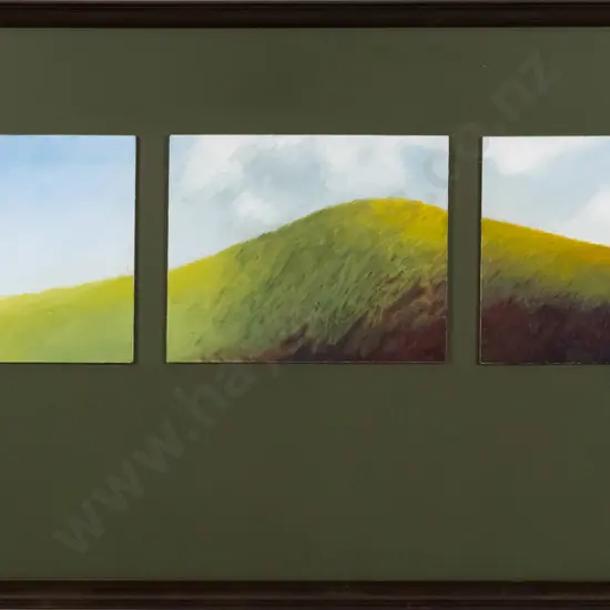 Shirley Tait - framed oil triptych - landscape H-200 W-780 (Proceeds to be donated to Ukrainian refugees)