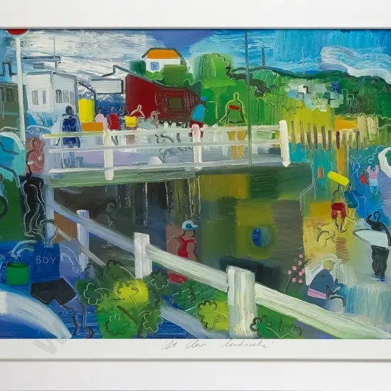 Lindsay Crooks - signed limited edition print 58/450 - "St Clair Landscape" H-350 W-720