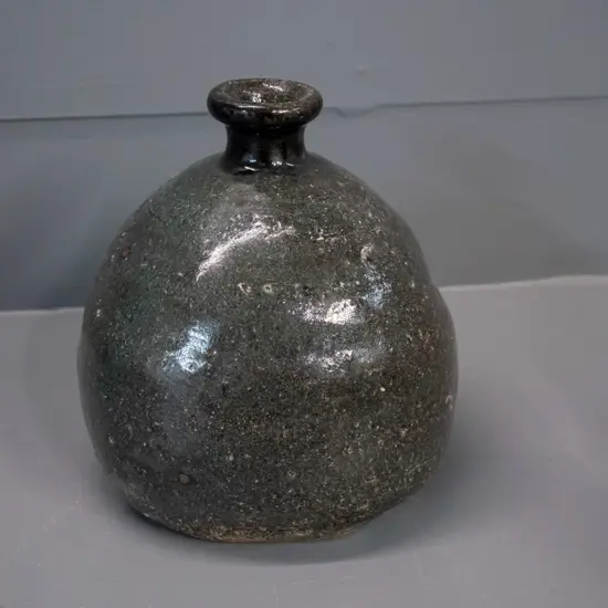 Barry Brickell studio pottery flask H-160 Diameter 150