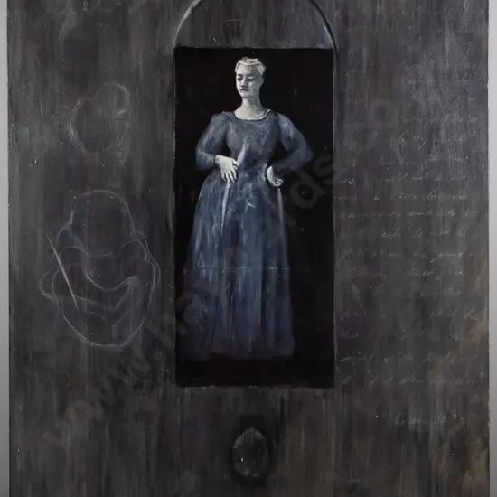 Sally Shanahan? - acrylic on boxed canvas - "No control" - H-1210 W-900