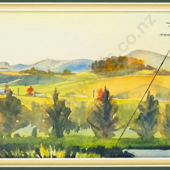 Jane '05 - framed watercolour - landscape H-110 W-350