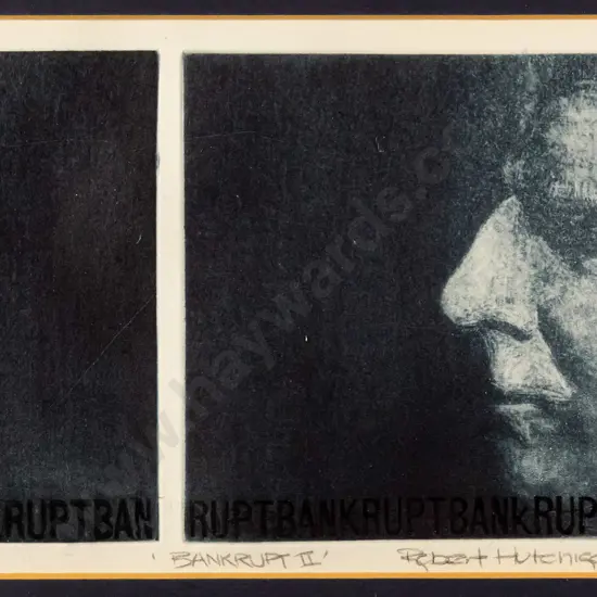 Robert Hutchison '81 - framed limited edition print 13/15 - "Bankrupt II" H-120 W-180