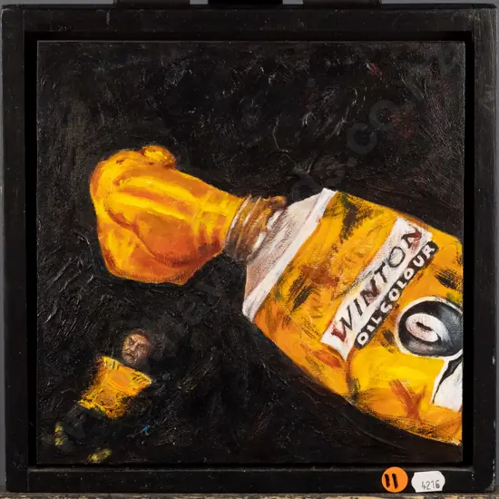 Tony Adamson 2017 - framed oil - "Stuck" H-230 W-230