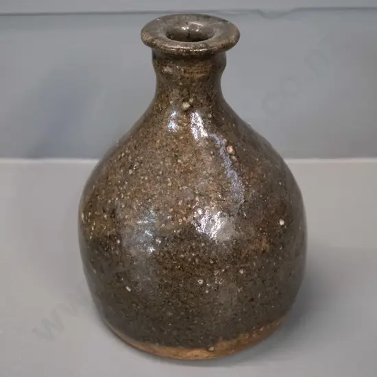 Barry Brickell studio pottery small flask H-150 Diameter 115