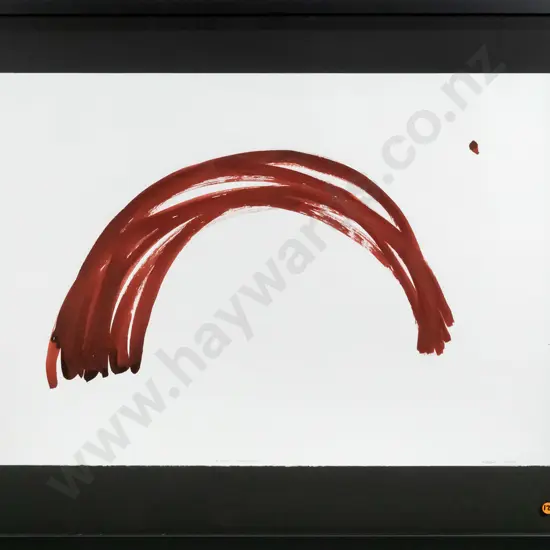 Simon Kaan 2006 - framed ink on paper "Whero Kahuraki" H-490 W-700