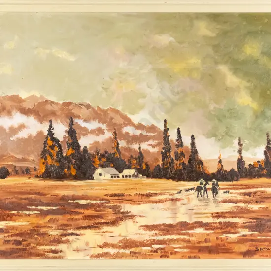 Brian Patton - framed oil on board - "After The Storm" - H-290 W-390