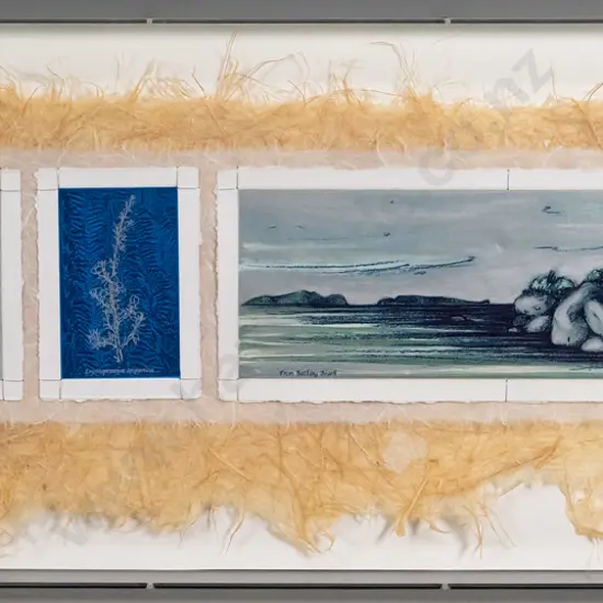 Jo Ogier 2003 - perspex-cased mixed media triptych - H-240 W-640