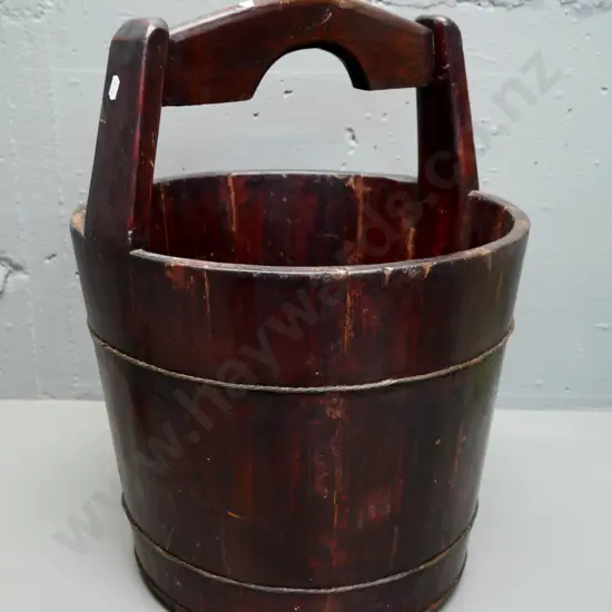 decorative traditional Japanese style wooden water bucket H-560 Diameter 390 at top