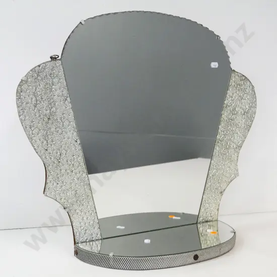 deco style 3-panel mirror / shelf H-480 W-370