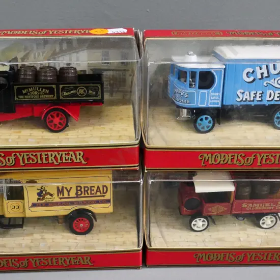 Matchbox Models of Yesteryear - 4 delivery trucks