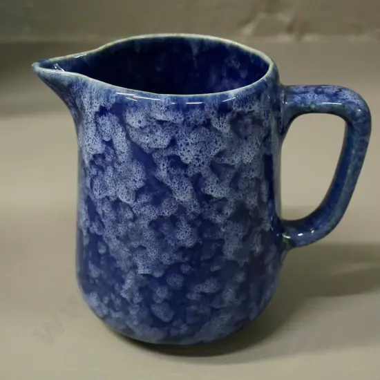 Temuka pottery mottled blue jug H-130