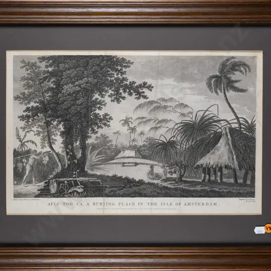 framed reproduction engraving - Afia-Too-Ca (areas of water damage) H-250 W-380