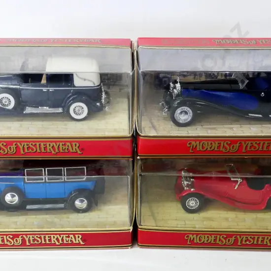Matchbox Models of Yesteryear - 4 vintage cars