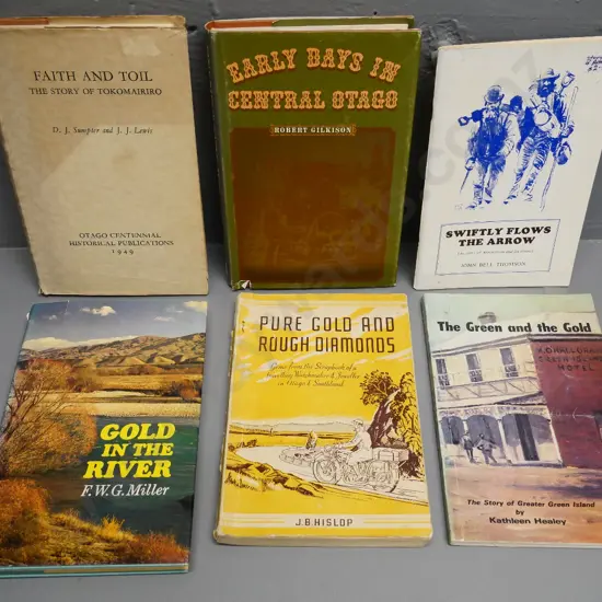 6 books - Otago and Southland local histories - Tokomairiro, Clutha, Central Otago, Green Island etc.