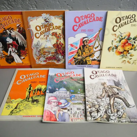 Hardwicke Knight's Otago Cavalcade - set of 7 volumes from 1901 thru 1935