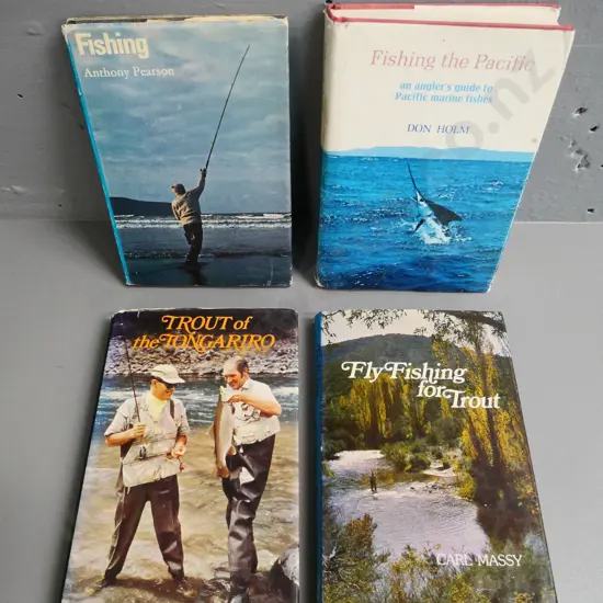 4 books on fishing - 2 on trout and 2 ocean fishing - NZ, Australian and others