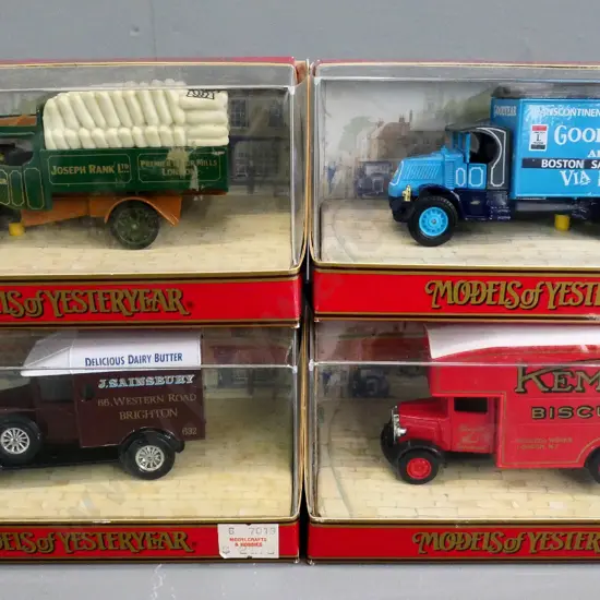 Matchbox Models of Yesteryear - 4 delivery trucks