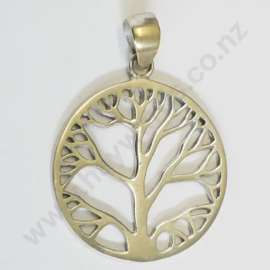 silver tree of life pendant no chain stamped 925