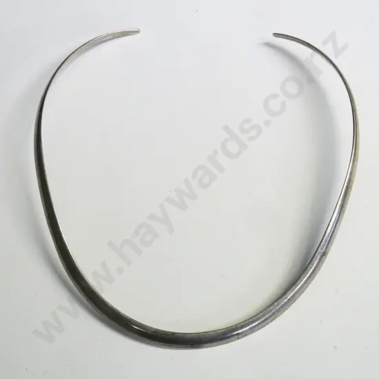 silver choker necklace stamped 925