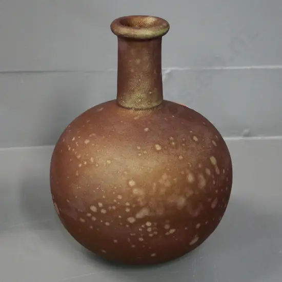Danny Moorwood art pottery narrow neck matte glazed brown pottery vase H-220 D-170