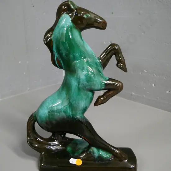 Blue Mountain pottery rearing horse figure H-370 W-220