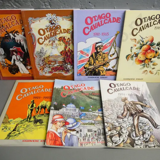 Hardwicke Knight's Otago Cavalcade - set of 7 volumes from 1901 thru 1935