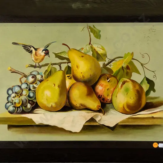 framed oil on board - still life H-330 W-540